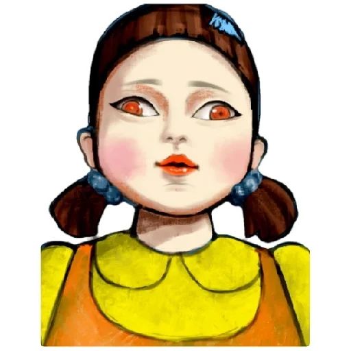 😈 Стикер «Squid game fanArt (Игра в кальмара)» для Telegram