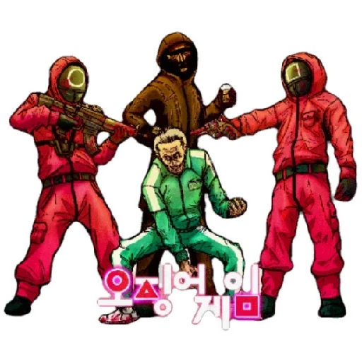 😈 Стикер «Squid game fanArt (Игра в кальмара)» для Telegram