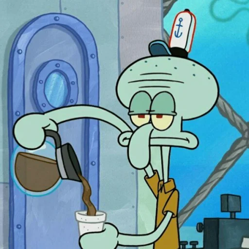 Стикерпак Squidward для Telegram