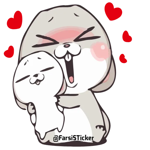 ❤️ Стикер «Bunnies» для Telegram