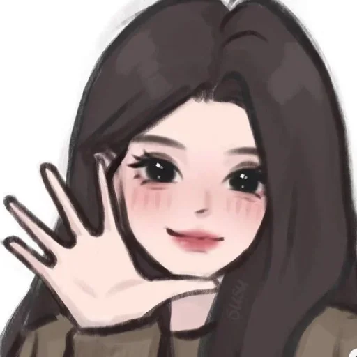 🤚 Стикер «Cute Girls» для Telegram