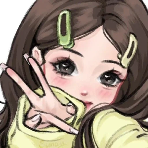 ✌️ Стикер «Cute Girls» для Telegram