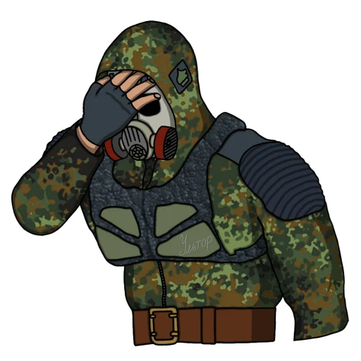 🤦 Стикер «Свободовец (сталкер - S.T.A.L.K.E.R.)» для Telegram