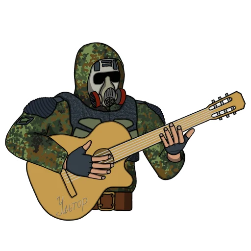 🎼 Стикер «Свободовец (сталкер - S.T.A.L.K.E.R.)» для Telegram