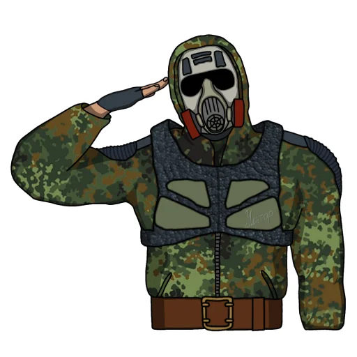 🤜 Стикер «Свободовец (сталкер - S.T.A.L.K.E.R.)» для Telegram