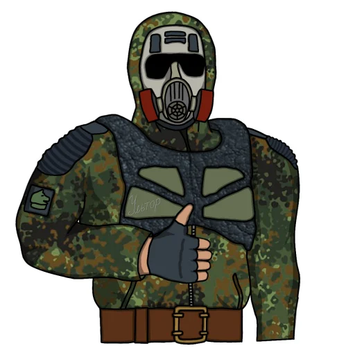 👍 Стикер «Свободовец (сталкер - S.T.A.L.K.E.R.)» для Telegram