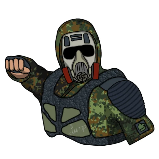 🤜 Стикер «Свободовец (сталкер - S.T.A.L.K.E.R.)» для Telegram