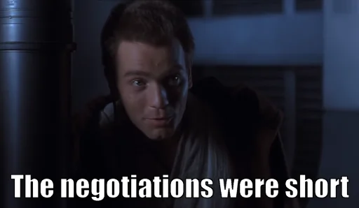 😆 Стикер «Star Wars Prequel Memes» для Telegram