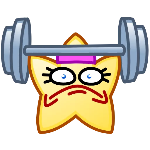🏋‍♀ Стикер «Star Emoji» для Telegram