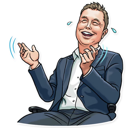 Стикерпак Elon Musk для Telegram