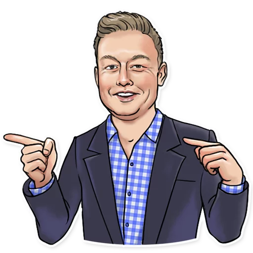 👈 Стикер «Elon Musk» для Telegram