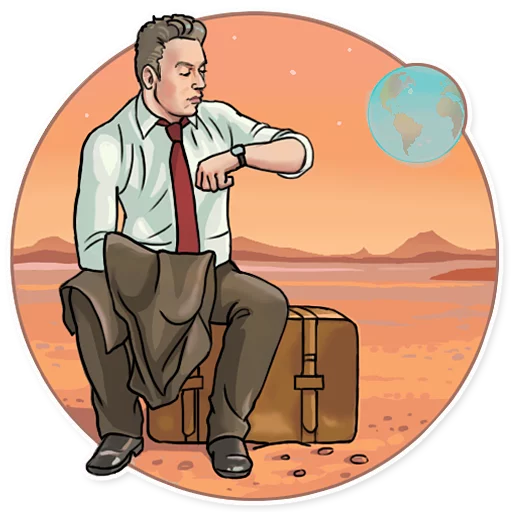 👝 Стикер «Elon Musk» для Telegram