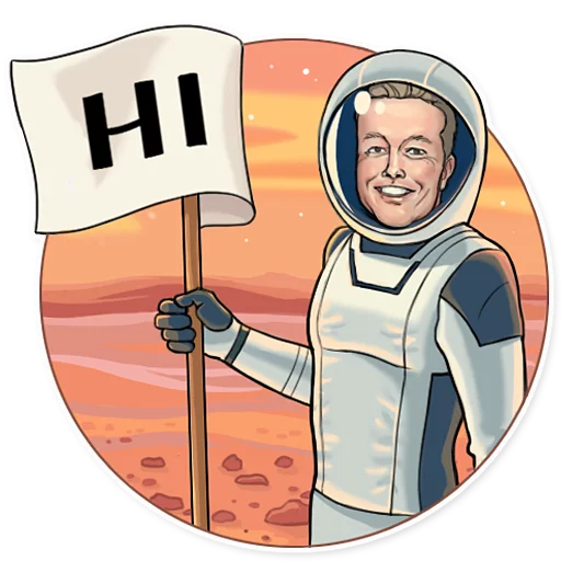 👋 Стикер «Elon Musk» для Telegram