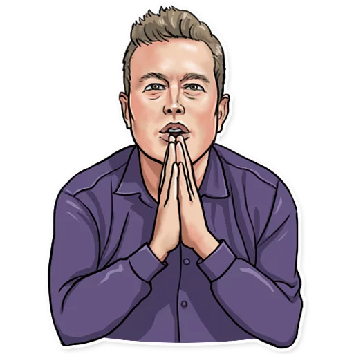 🙏 Стикер «Elon Musk» для Telegram