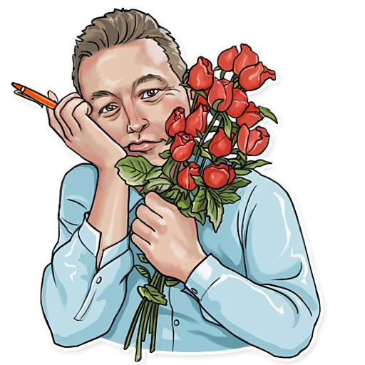 😍 Стикер «Elon Musk» для Telegram