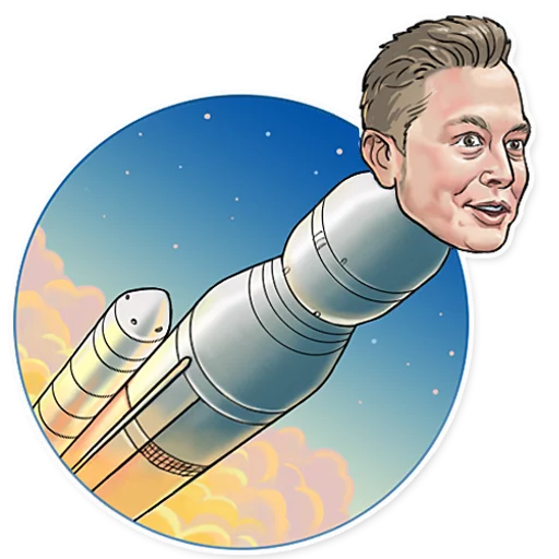 🚀 Стикер «Elon Musk» для Telegram