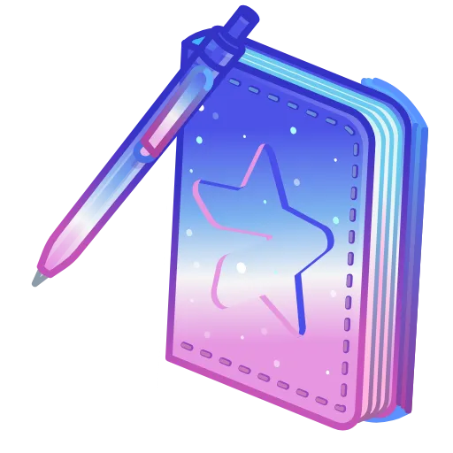 💎 Стикер «Star Notepad» для Telegram