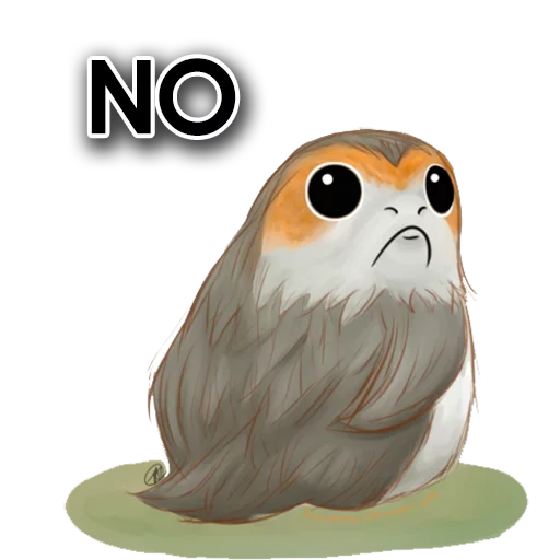 🙅 Стикер «Star Wars Porgs» для Telegram
