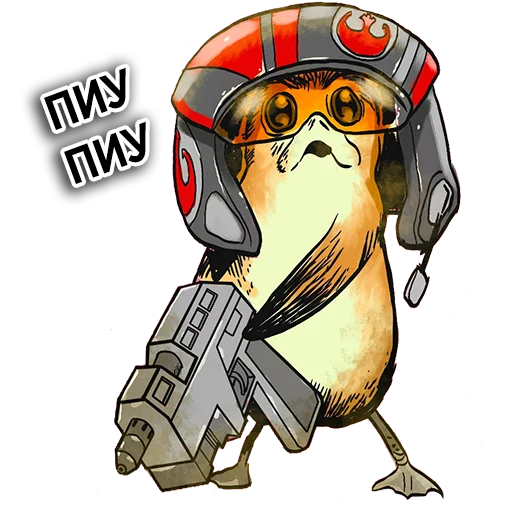 🔫 Стикер «Star Wars Porgs» для Telegram