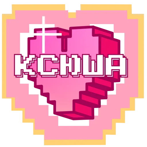 Стикер 9 Пиксельные Сердечки С