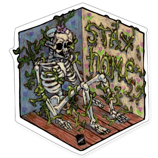 💀 Стикер «StayHome38» для Telegram