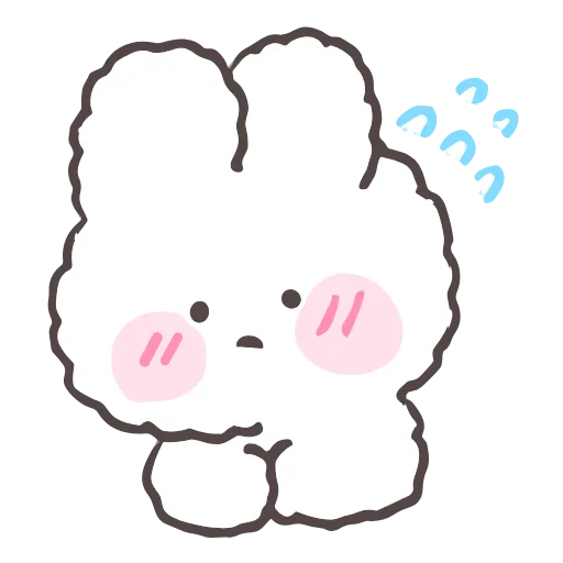 Стикер 2 tiny bunny stickers