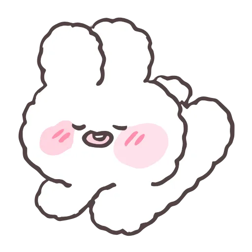 Стикер 7 tiny bunny stickers