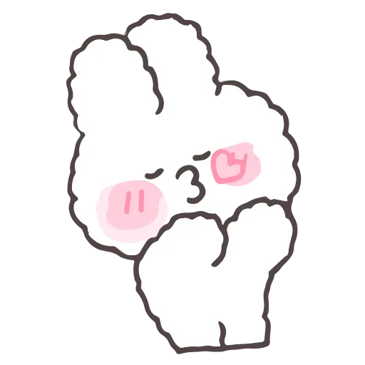 Стикер 5 tiny bunny stickers