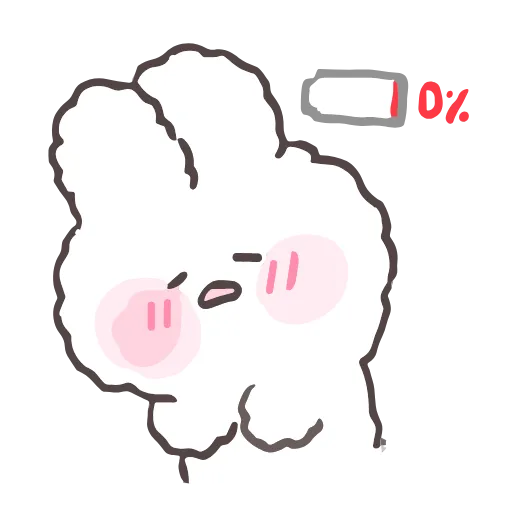 Стикер 15 tiny bunny stickers