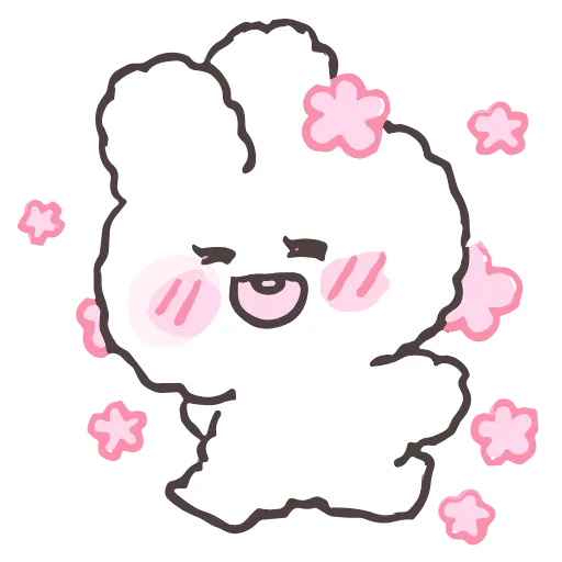 Стикер 13 tiny bunny stickers