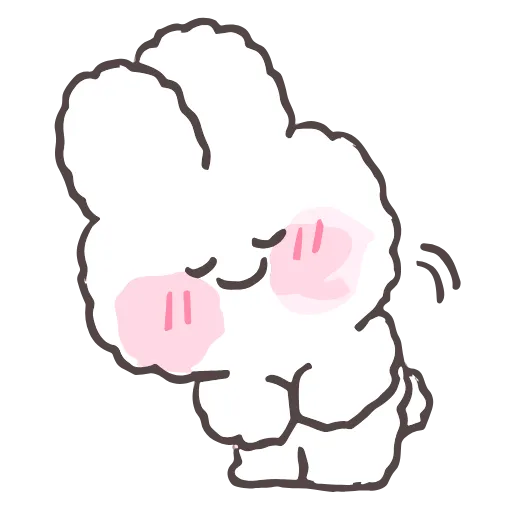 Стикер 12 tiny bunny stickers