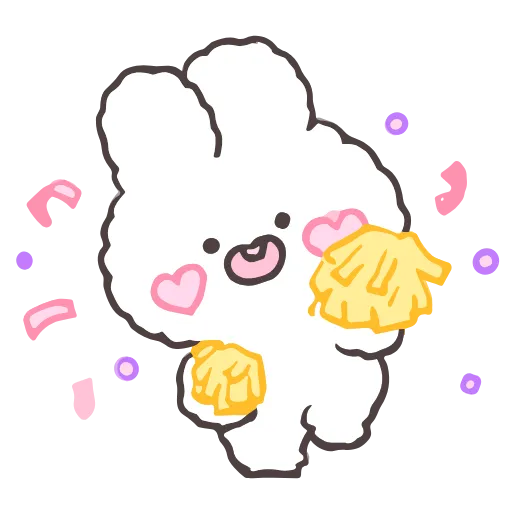 Стикер 14 tiny bunny stickers