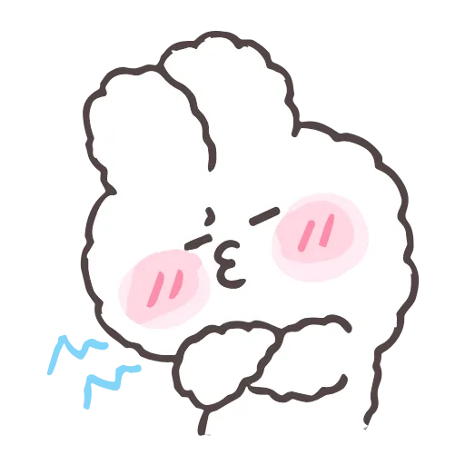 Стикер 18 tiny bunny stickers