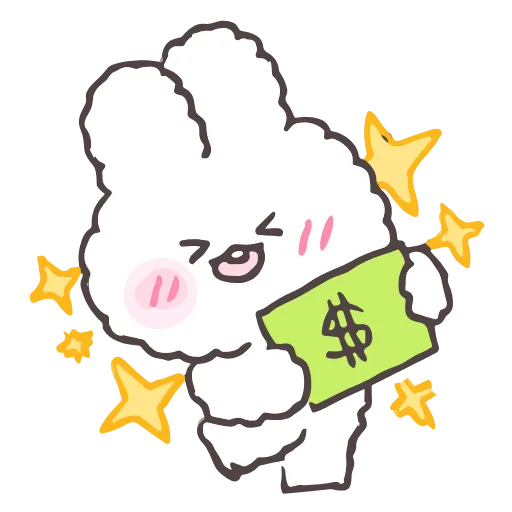 Стикер 25 tiny bunny stickers