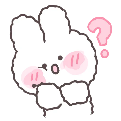 Стикер 10 tiny bunny stickers