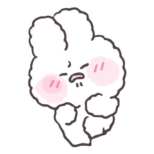 Стикер 6 tiny bunny stickers