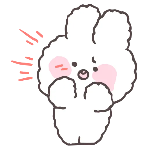 Стикер 3 tiny bunny stickers