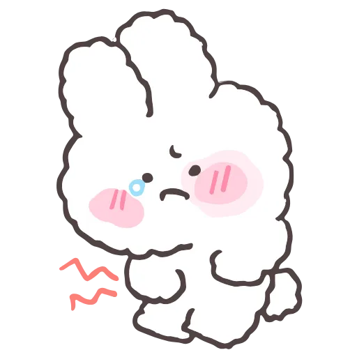 Стикер 4 tiny bunny stickers