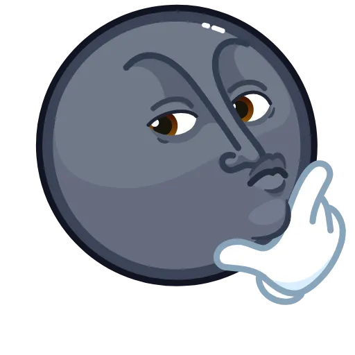 🤔 Стикер «Stealth Moon» для Telegram