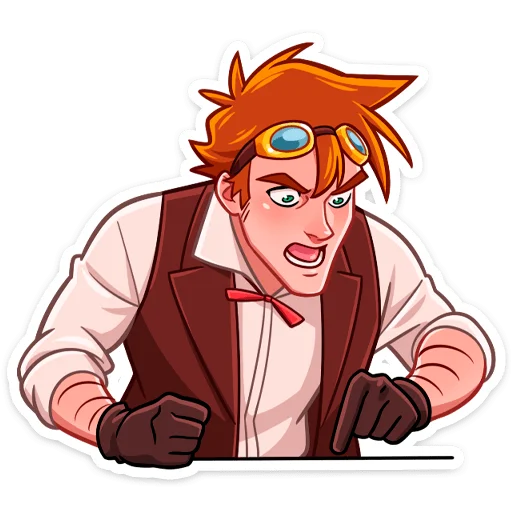 😦 Стикер «Стим • Steam boy» для Telegram