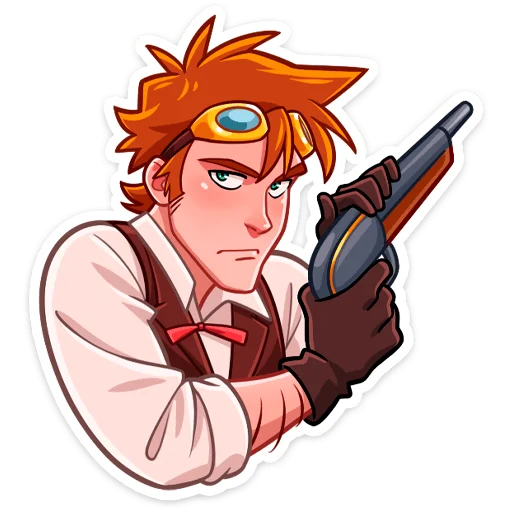 😠 Стикер «Стим • Steam boy» для Telegram