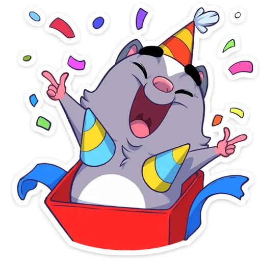 🥳 Стикер «Скунс Стёпа» для Telegram