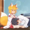 Стикер 9 ⠀ ⠀ ⠀ Fox senko san