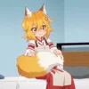 Стикер 26 ⠀ ⠀ ⠀ Fox senko san