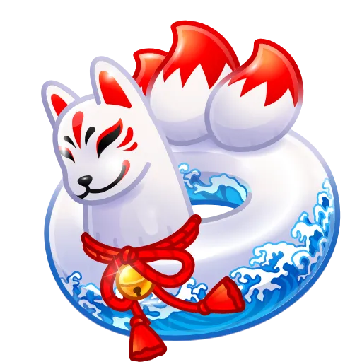 Стикер 7 Pool Float - Эмодзи из новых тг подарков