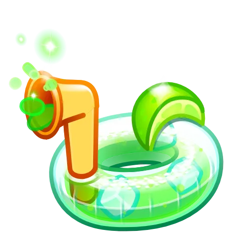 Стикер 31 Pool Float - Эмодзи из новых тг подарков