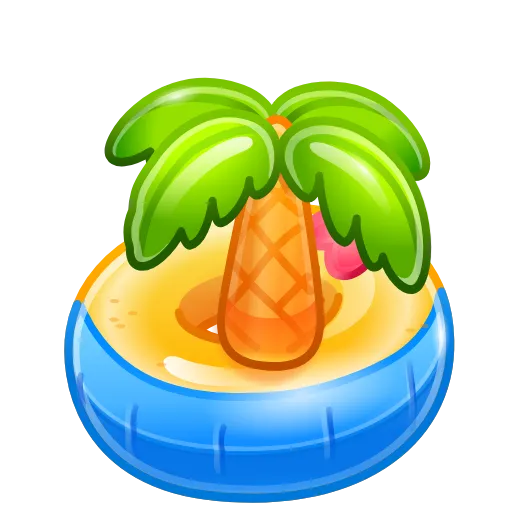 Стикер 44 Pool Float - Эмодзи из новых тг подарков