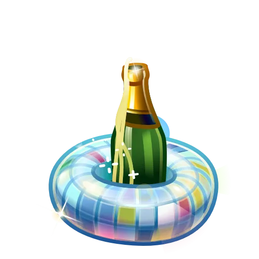 Стикер 24 Pool Float - Эмодзи из новых тг подарков