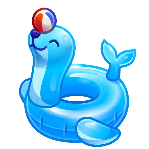 Стикер 48 Pool Float - Эмодзи из новых тг подарков