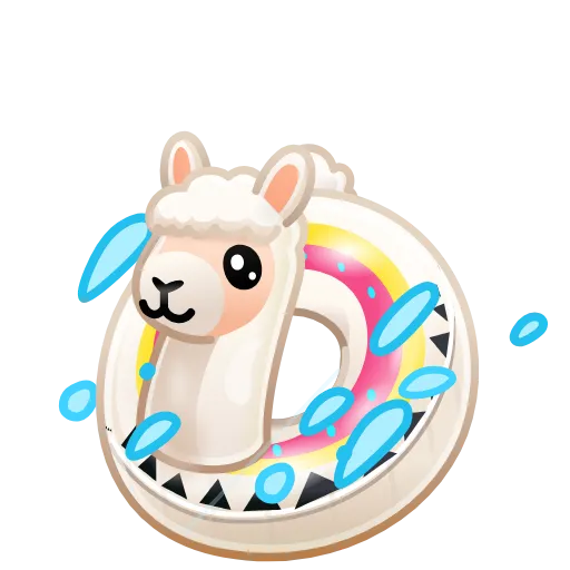 Стикер 37 Pool Float - Эмодзи из новых тг подарков